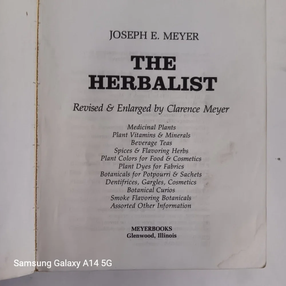 The Herbalist Joseph E Meyer 1986 Meyerbooks Herbal Medicine Plants Paperback